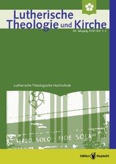 Lutherische Theologie und Kirche 1-2/2016 - Einzelkapitel - Luther und Jakobus – Beobachtungen zu einer spannenden Beziehung
